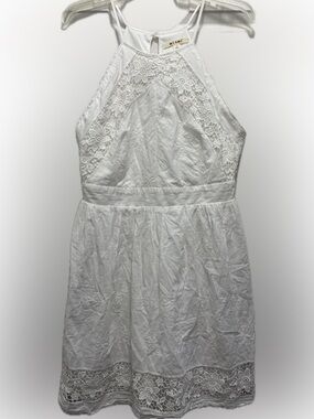 miami White Lace Halter Dress